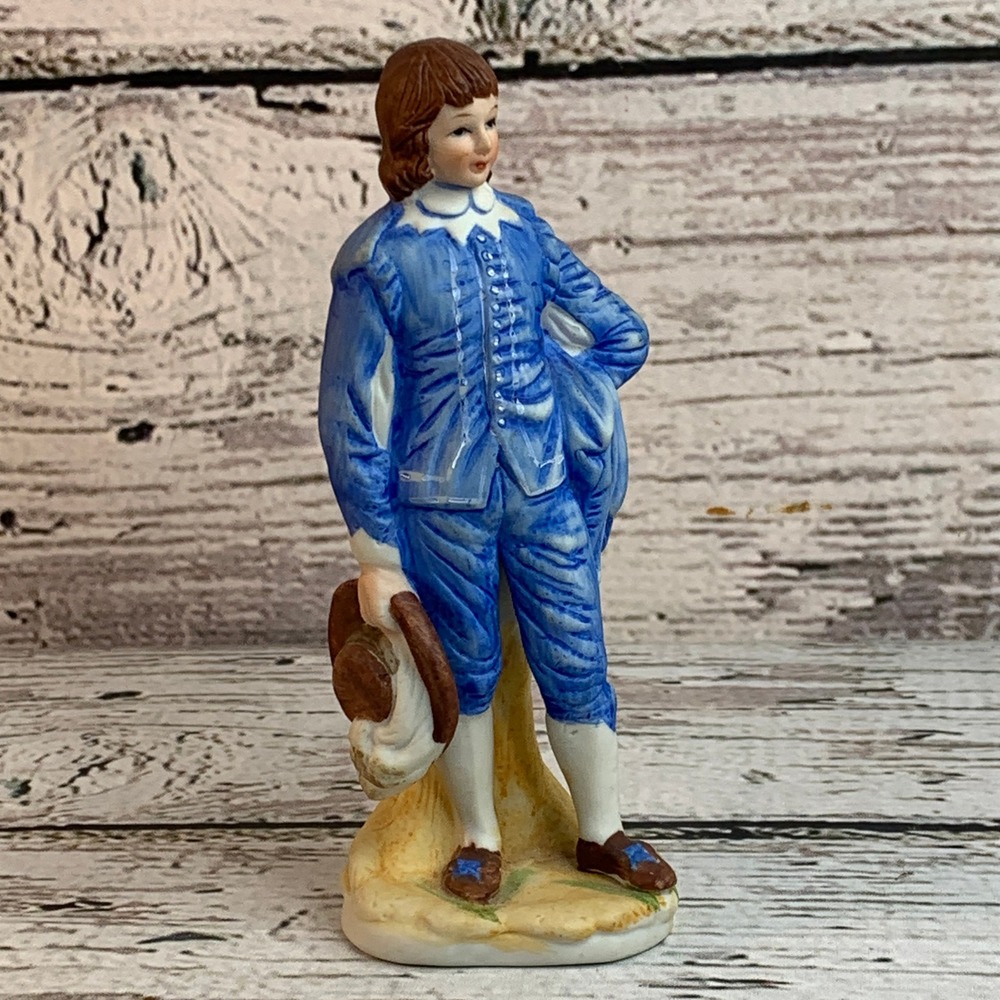 Brinn's‎ Blue Boy Figurine Vintage Porcelain Collectible Decor 8" Tall